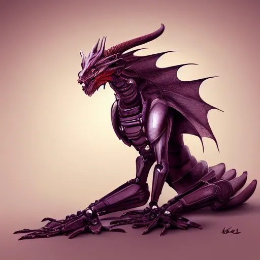 Prompt: realistic detailed stunning anthropomorphic robot female dragon, posing elegantly, sleek streamlined design, high quality, artstation, deviantart, furaffinity