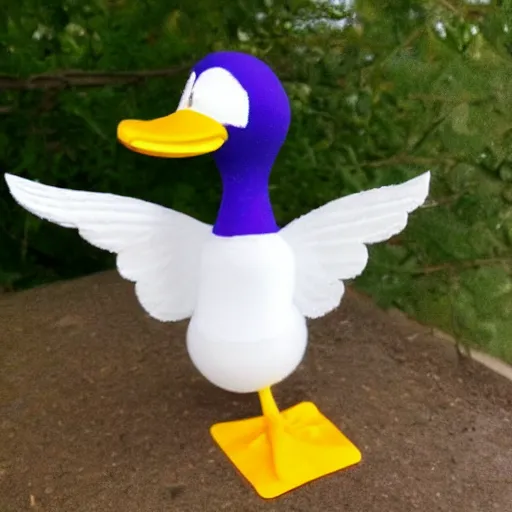 Image similar to duck that has arms for wings