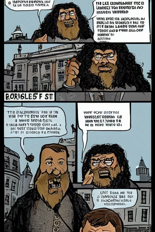 Prompt: hagrid blows up the white house
