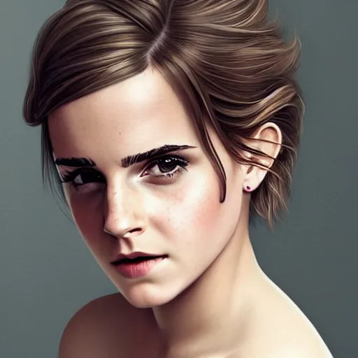 Prompt: a gorgeous female photo, emma watson, professionally retouched, soft lighting, wearing a feather dress, realistic, smooth face, perfect eyes, wide angle, sharp focus on eyes, 8 k high definition, insanely detailed, intricate, elegant, art by artgerm and wlop