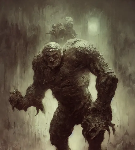 Image similar to golem concept, beksinski, age of sigma art, frank franzetta, ruan jia, dark soul armor concept, trending on artstation, wayne barlowe, adrian smith fantasy art, elden ring art, the hobbit art, lord of the ring art, infinity blade armor