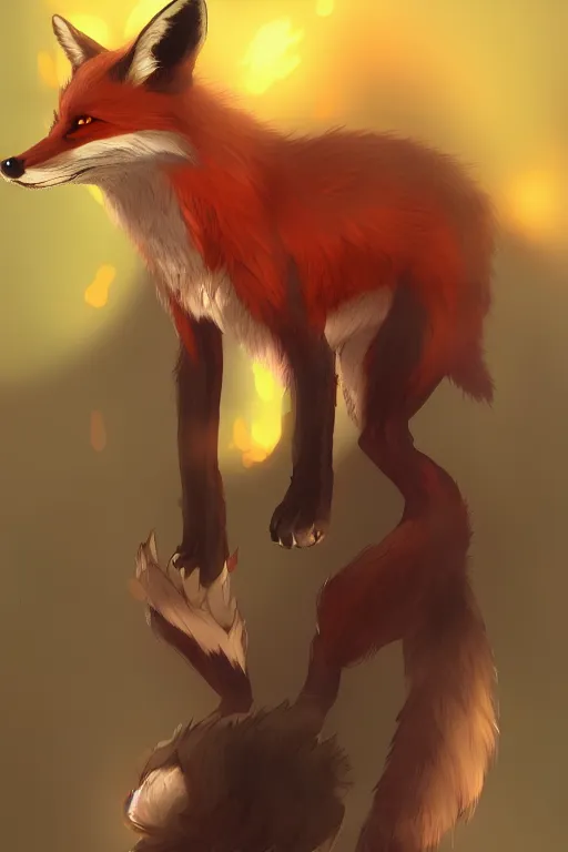 Image similar to a fox fursona, trending on artstation, by kawacy, furry art, digital art, cyberpunk, high quality, backlighting