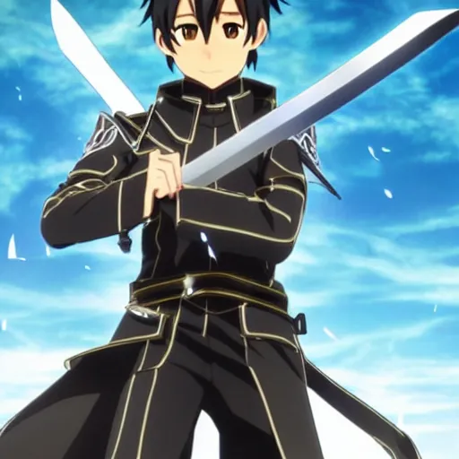 Image similar to Remi Malek as Kirito in Sword Art Online Movie Adaptation