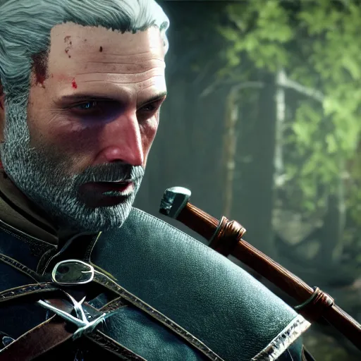 Prompt: andrew lincoln in the witcher 3