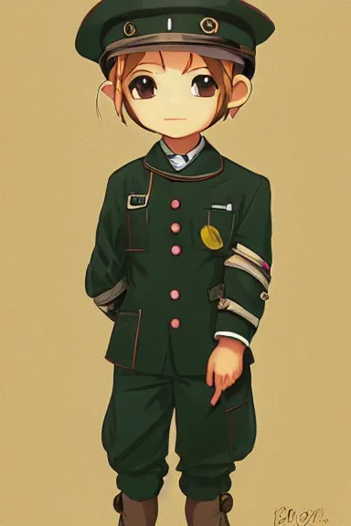 Image similar to beautiful little boy in nazi male uniform. made in abyss art style, sharps focus, pose, cute detailed artwork, anatomically correct, ilya kuvshinov, reflection, perfect composition, wallpaper mobile, digital art, detailed anime soft face, symmetrical face, western comic, illustration, realistic, smooth, lois van baarle, soft details, biomechanic