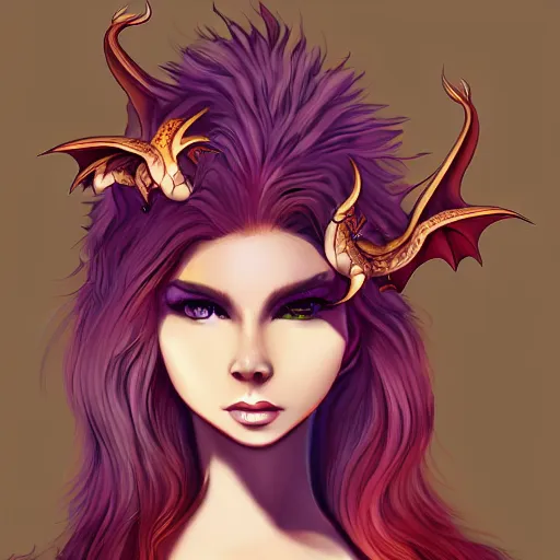 Image similar to beautiful dragon girl, digital art