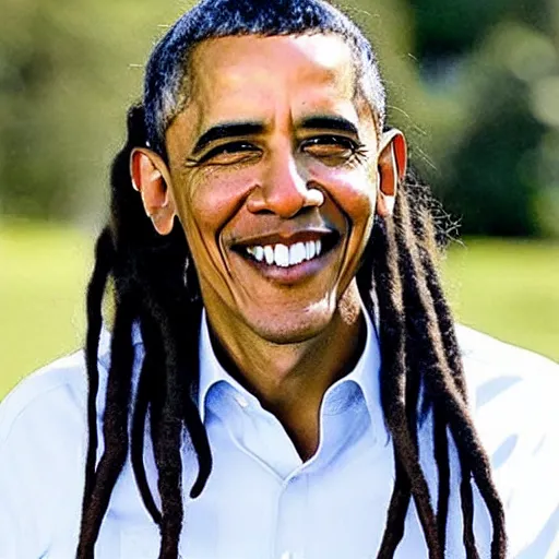 Image similar to photo of barack obama with long dread locks hair