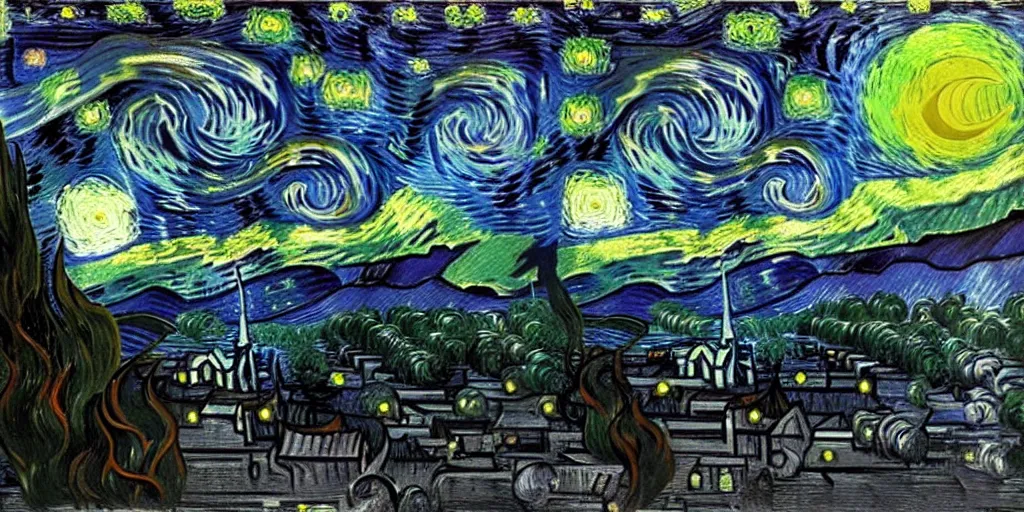 Image similar to outer space with eldritch terror in the middle of composition, cosmic horror, ultra realistic, highly detailed, HD, sharp focus, cinematic lighting, realistic, vivid colors, oil painting, non blurry, sharp, art by van Gogh