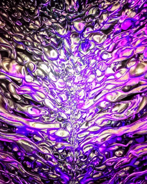 Image similar to organic white shimmering iridescent metal fluid floating in the void hallucinating on psychedelics, creative VFX, no text, rendered with octane, hyper realistic, hyper detailed, surreal, futuristic, 8k