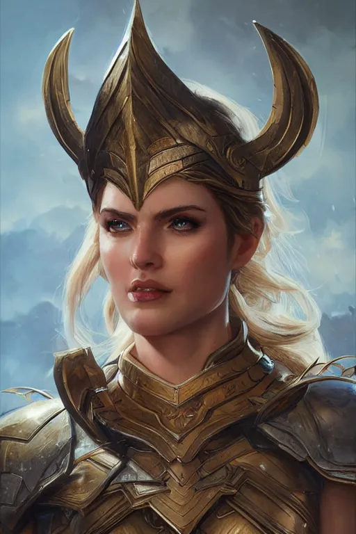 Image similar to amazon valkyrie athena, d & d, fantasy, portrait, highly detailed, headshot, digital painting, trending on artstation, concept art, sharp focus, illustration, art by artgerm and greg rutkowski and magali villeneuve