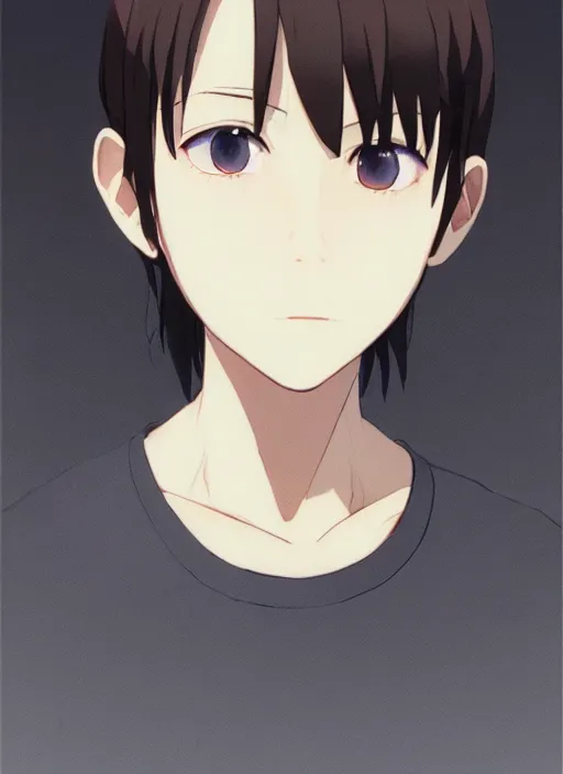 Image similar to a portrait of lain iwakura, finely detailed features, perfect art, trending on pixiv fanbox, by makoto shinkai takashi takeuchi studio ghibli, akihiko yoshida