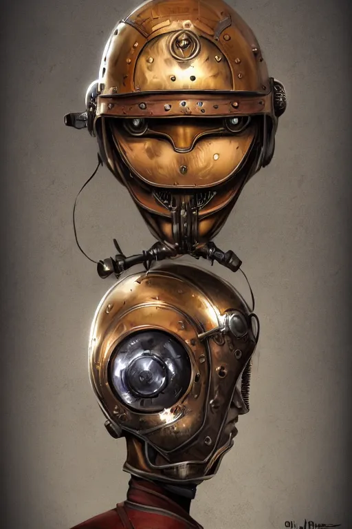 Image similar to steampunk helmet fantasy art mask robot ninja stylized digital illustration sharp focus, elegant intricate digital painting artstation concept art global illumination ray tracing advanced technology chaykin howard and campionpascale and cooke darwyn and davis jack