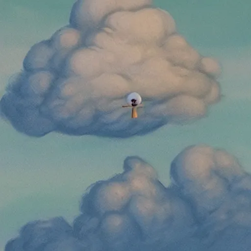 Image similar to wizard riding on cloud