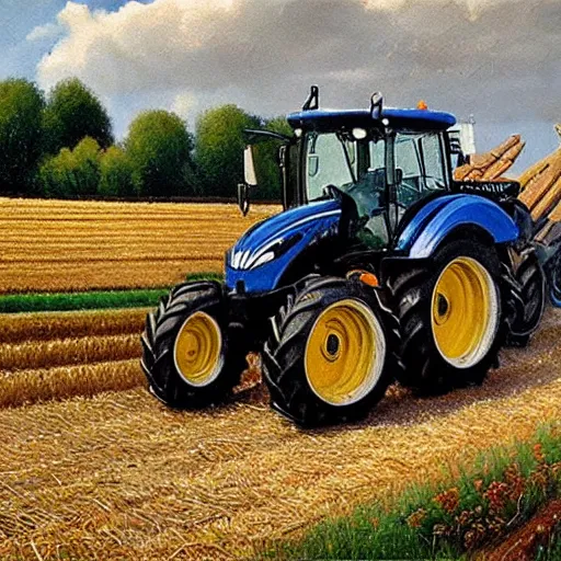 Image similar to new holland realism, high detail,