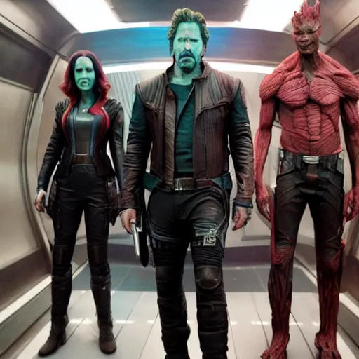 Prompt: Keanu Reeves Guardians of the Galaxy