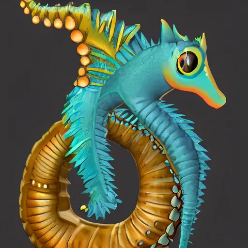 Image similar to a seahorse cat shapeshifting humanoid fursona, furaffinity, trending on artstation