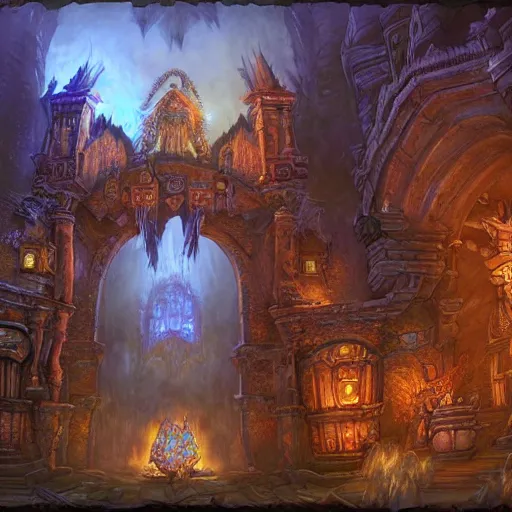 Image similar to the undercity, intricate, detailed, colored, world of warcraft concept art, award winning drawing, by greg ludkowski