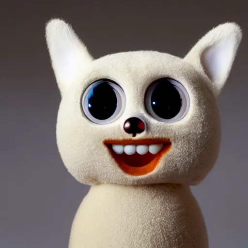 Prompt: an uncanny corgi furby, inspired by junji ito, photographed by david lynch