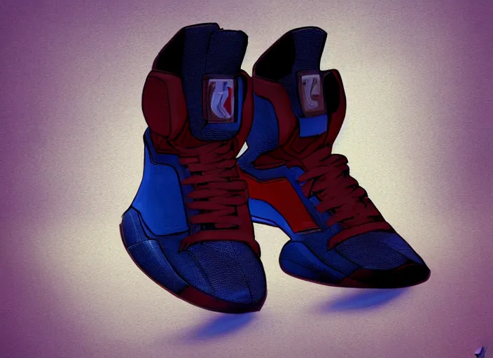 Prompt: basketball sneakers concept of star - lord, trending on artstation, smooth, sharp focus