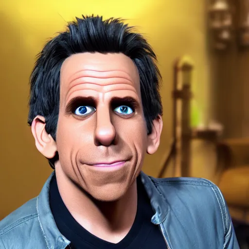 Prompt: ben stiller as a pixar disney character from up ( 2 0 0 9 ), unreal engine, octane render, 3 d render, photorealistic