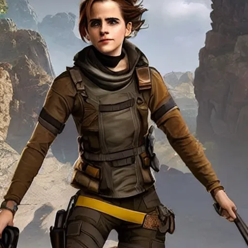 Image similar to emma watson as an apex legends character