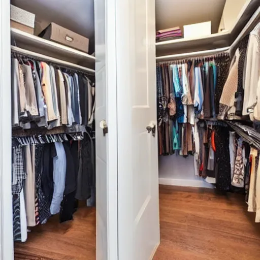 Image similar to gigantic walk-in closet for a woman