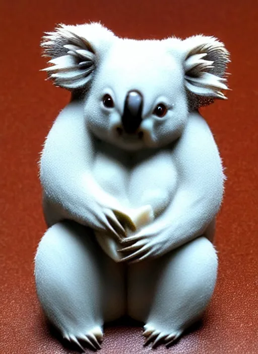 Image similar to 80mm resin detailed miniature of fluffy koala, Product Introduction Photos, 4K, Full body, simple background