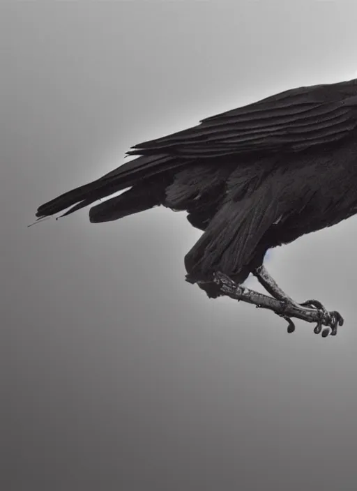 Image similar to a highly detailed ultra realistic photograph of a crow pilot