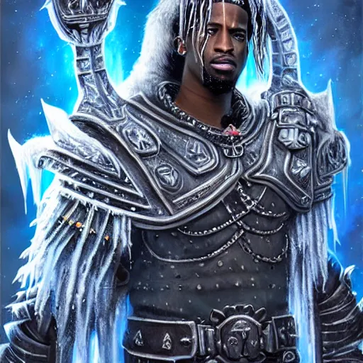 a matte full likeness painting of travis scott as the | Stable