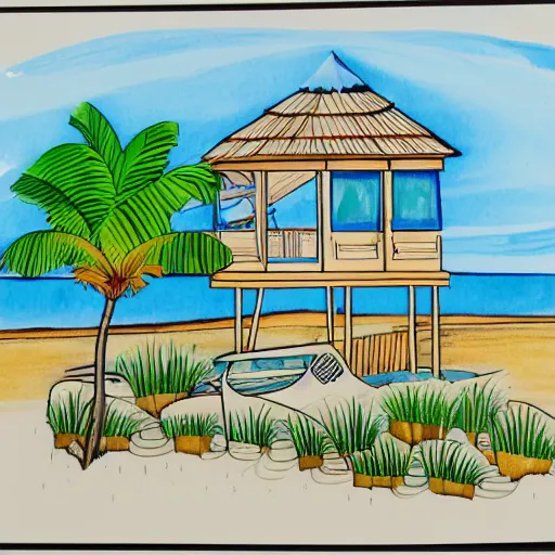 beach-villa-sketch | Interior Design Ideas