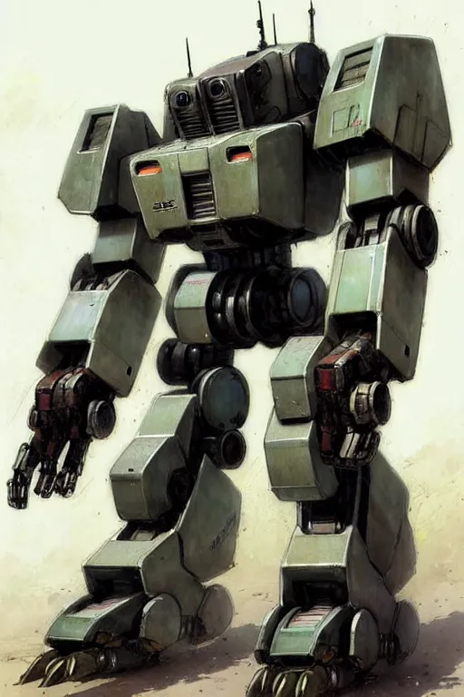 Image similar to (((((2050s huge engine mecha robot mechwarrior battletech . muted colors.))))) by Jean-Baptiste Monge !!!!!!!!!!!!!!!!!!!!!!!!!!!