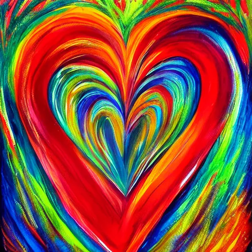 Image similar to beautiful painting of a heart