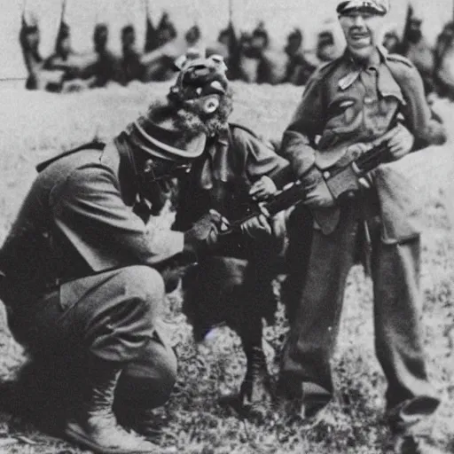 Image similar to a photograph of furries in wwii