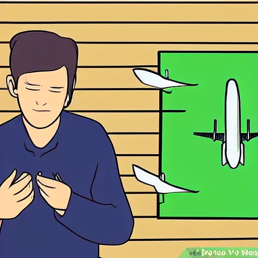 Image similar to wikihow image of how to make airplane noises to annoy your neighbour