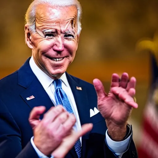 Prompt: joe biden with two pistols