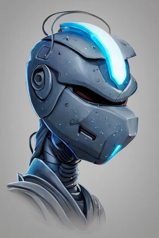 Image similar to epic mask helmet robot ninja portrait stylized as fornite style game design fanart by concept artist gervasio canda, behance hd by jesper ejsing, by rhads, makoto shinkai and lois van baarle, ilya kuvshinov, rossdraws global illumination radiating a glowing aura global illumination ray tracing hdr render in unreal engine 5