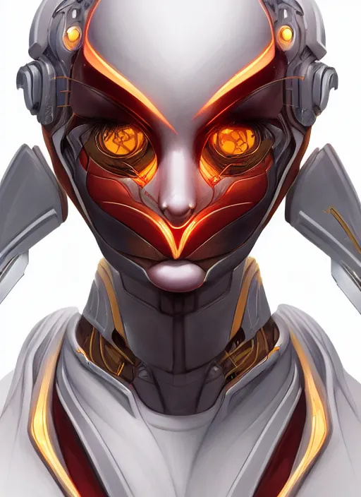 Image similar to portrait of a cyborg phoenix by Artgerm, biomechanical, hyper detailled, trending on artstation