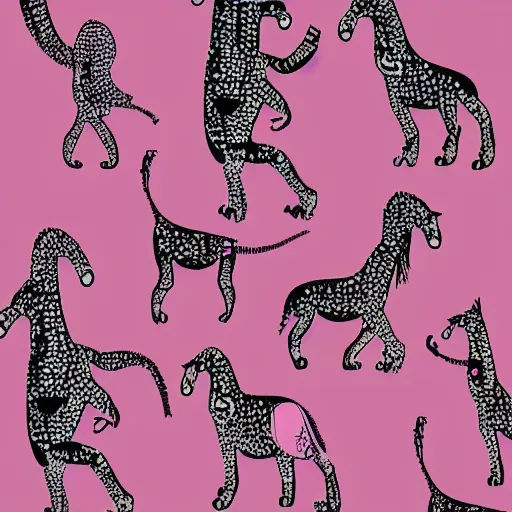 Image similar to illustration of pink panter walking