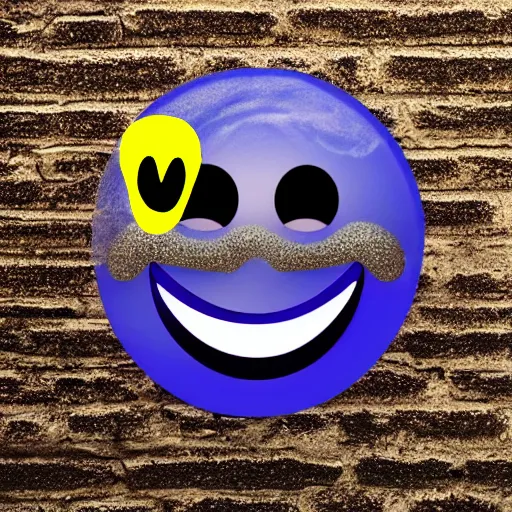 Image similar to a radioactive smile emoji