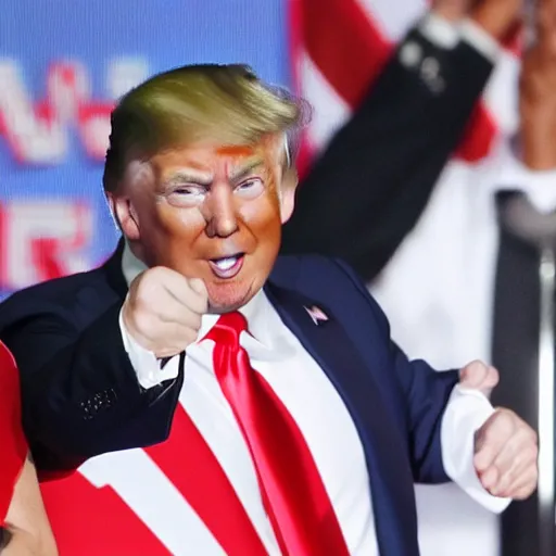 Image similar to donald trump with tiny hands