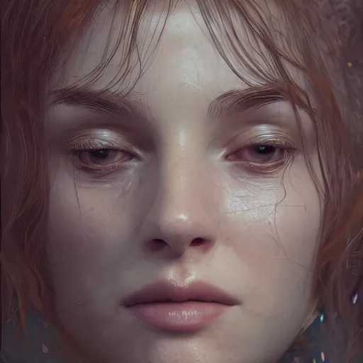 Image similar to sleeping portrait, hyper detailed, digital art, trending in artstation, cinematic lighting, studio quality, smooth render, unreal engine 5 rendered, octane rendered, art style by klimt and nixeu and ian sprigger and wlop and krenz cushart.