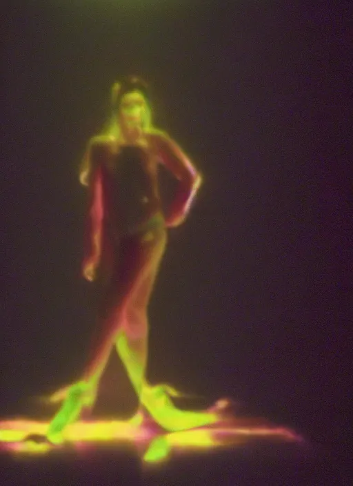 Image similar to a symmetrical female astral projection, liquid glowing aura, motion blur, film grain, cinematic lighting, experimental film, shot on 1 6 mm