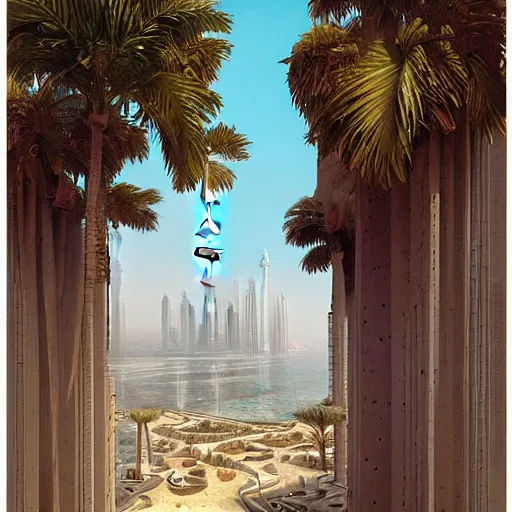 Image similar to gta : dubai, by ferdinand knab