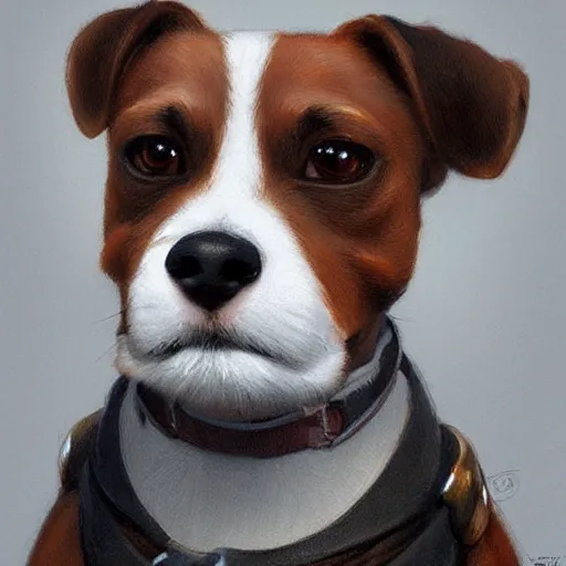 Prompt: portrait of jack russel terrier, cute pixar concept art, highly detailed, digital painting, artstation, concept art, smooth, sharp focus, illustration, art by artgerm, greg rutkowski and alphonse mucha