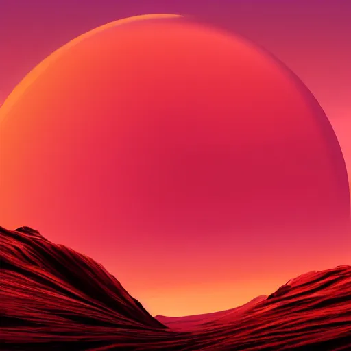 Prompt: a red sunset over an alien desert planet, cloudy skies, strange, ethereal, bright, rocky, craggy, beautiful, 8 k, concept art, illustration, canvas drawing