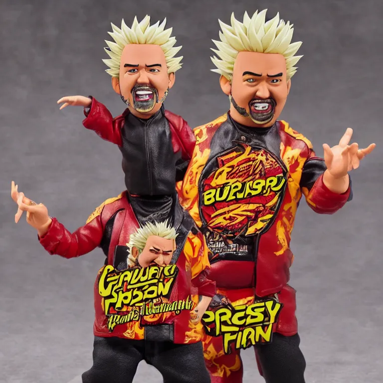 Image similar to Guy Fieri action figure, product photo, detailed, 4k