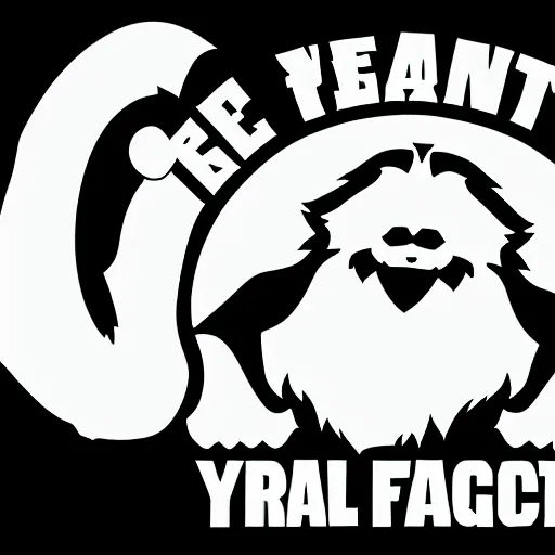 Image similar to Logo for a fantasy football league, Yeti Mascot, Text: Yeti Is Real