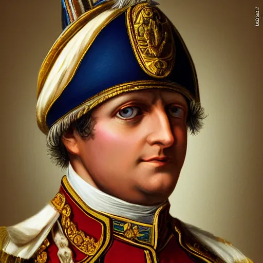 Prompt: Portrait of Napoleon in India, realistic, photo studio, HDR, 8k, trending on artstation