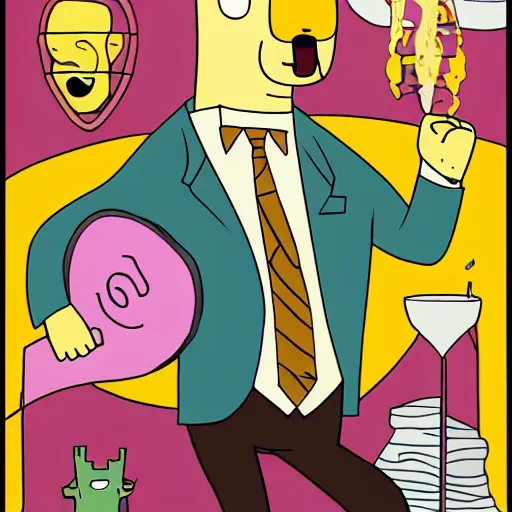 Prompt: Saul goodman in Adventure Time