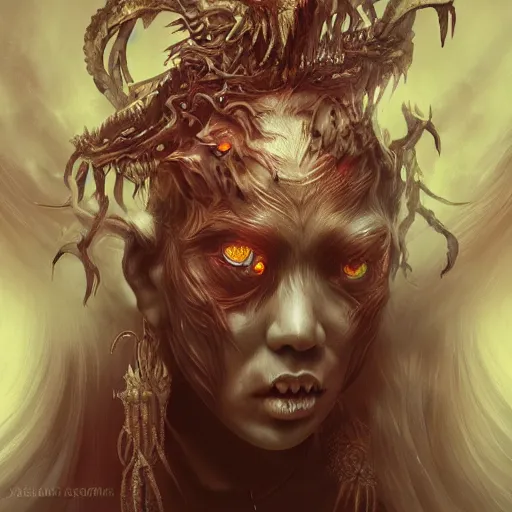 Image similar to horrifying monster, maximalist, high detail, 8k, dark fantasy, realistic, inhuman, masterpiece, Trending on art station, WLOP